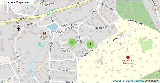 Hořejší - mapa firem