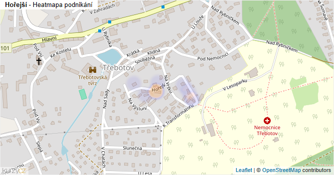 Hořejší - mapa podnikání