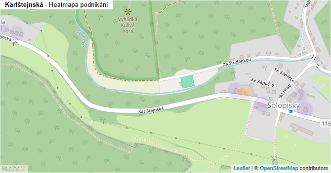 Karlštejnská - mapa podnikání