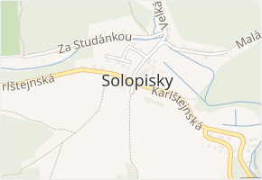 Ke Strouze v obci Třebotov - mapa ulice