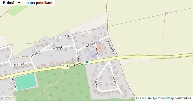 Kolmá - mapa podnikání