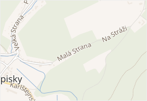 Malá Strana v obci Třebotov - mapa ulice