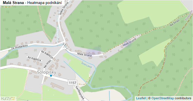 Malá Strana - mapa podnikání