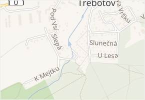 Na Potoce v obci Třebotov - mapa ulice