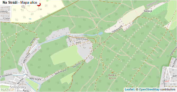 Na Stráži - mapa ulice