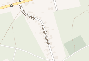 Na Šumavě v obci Třebotov - mapa ulice