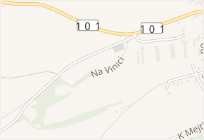 Na Vinici v obci Třebotov - mapa ulice