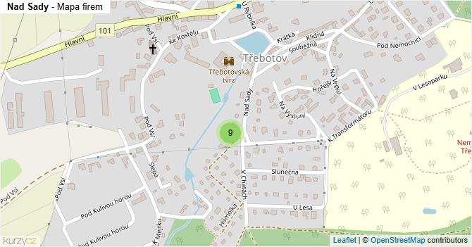 Nad Sady - mapa firem