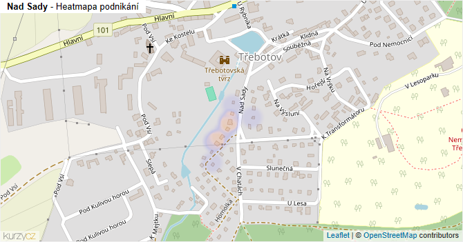 Nad Sady - mapa podnikání