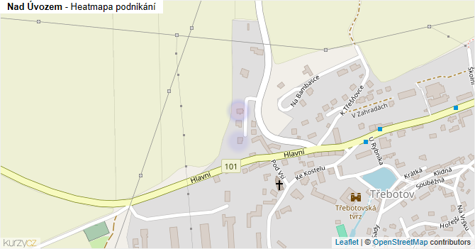 Nad Úvozem - mapa podnikání