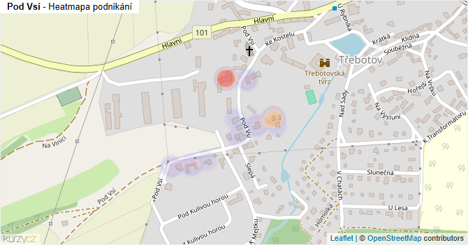 Pod Vsí - mapa podnikání