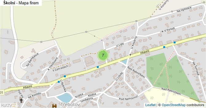 Školní - mapa firem