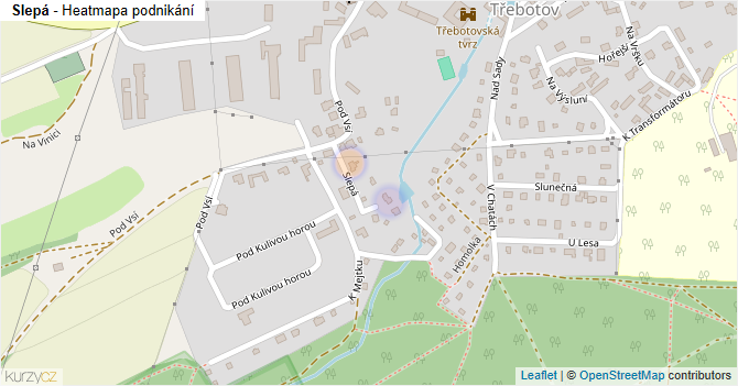 Slepá - mapa podnikání