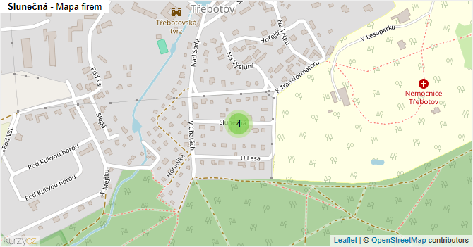 Slunečná - mapa firem