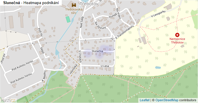 Slunečná - mapa podnikání