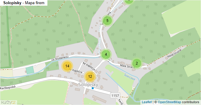 Solopisky - mapa firem
