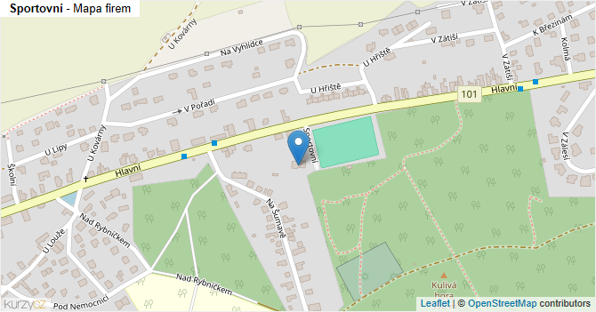 Sportovní - mapa firem