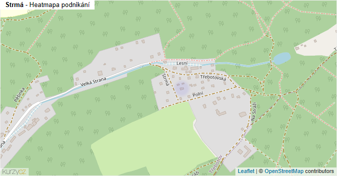 Strmá - mapa podnikání