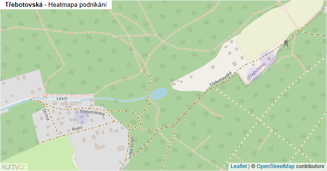 Třebotovská - mapa podnikání