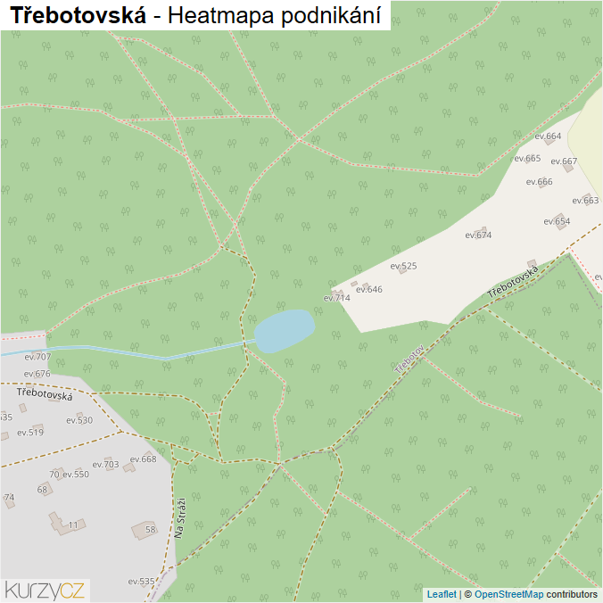 Mapa Třebotovská - Firmy v ulici.