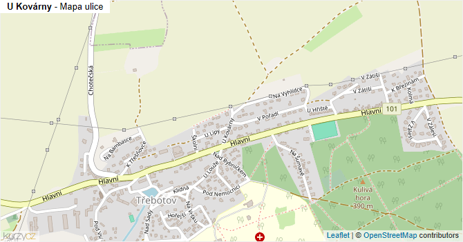 U Kovárny - mapa ulice