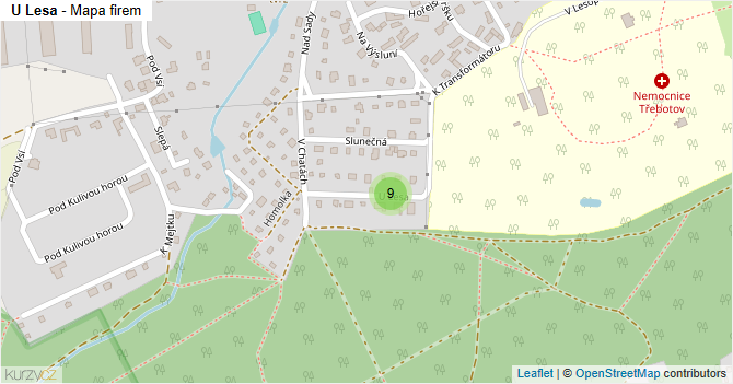 U Lesa - mapa firem