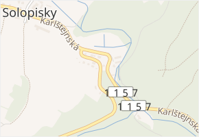 Vonoklaská v obci Třebotov - mapa ulice