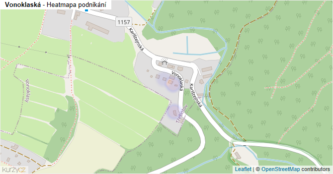 Vonoklaská - mapa podnikání