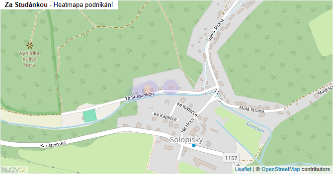 Za Studánkou - mapa podnikání