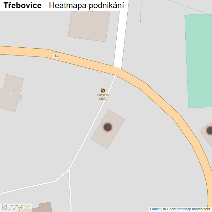 Mapa Třebovice - Firmy v obci.