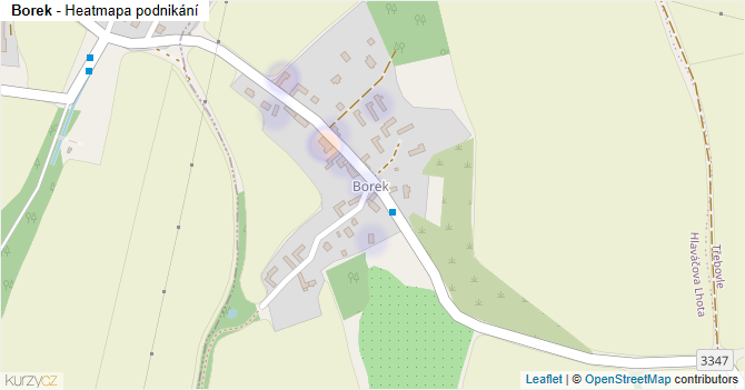 Borek - mapa podnikání