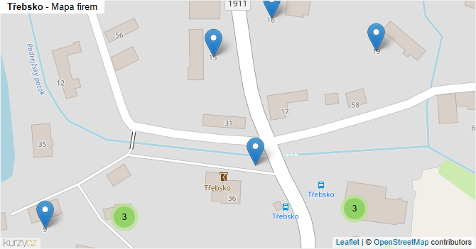 Třebsko - mapa firem
