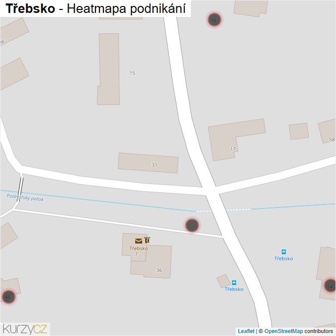 Mapa Třebsko - Firmy v obci.
