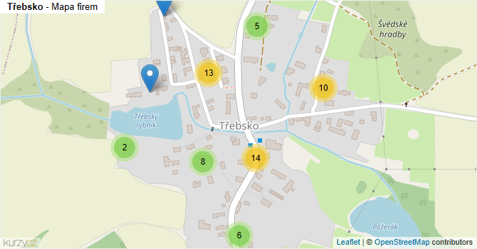 Třebsko - mapa firem