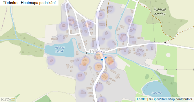 Třebsko - mapa podnikání