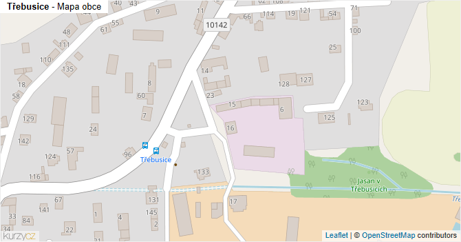 Třebusice - mapa obce