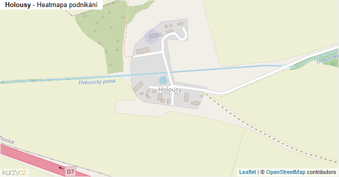 Holousy - mapa podnikání