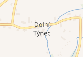 Dolní Týnec v obci Třebušín - mapa části obce