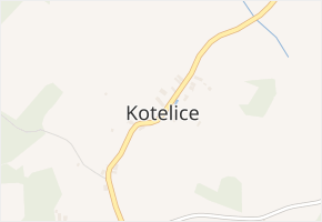 Kotelice v obci Třebušín - mapa části obce