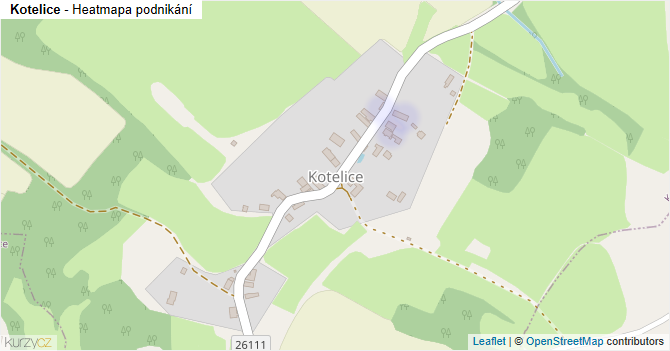 Kotelice - mapa podnikání