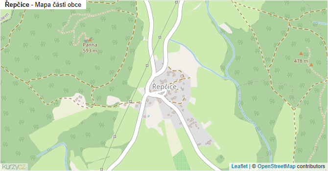 Řepčice - mapa části obce