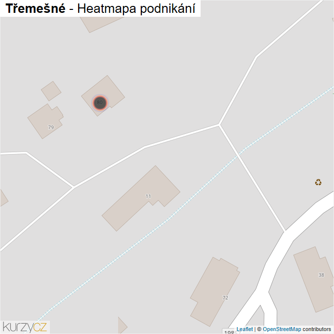 Mapa Třemešné - Firmy v obci.