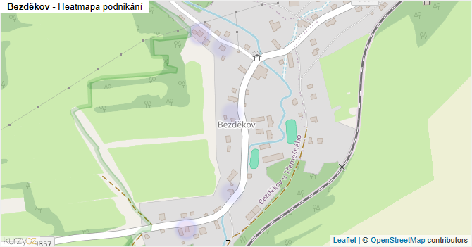 Bezděkov - mapa podnikání