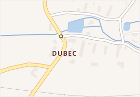 Dubec v obci Třemešné - mapa části obce