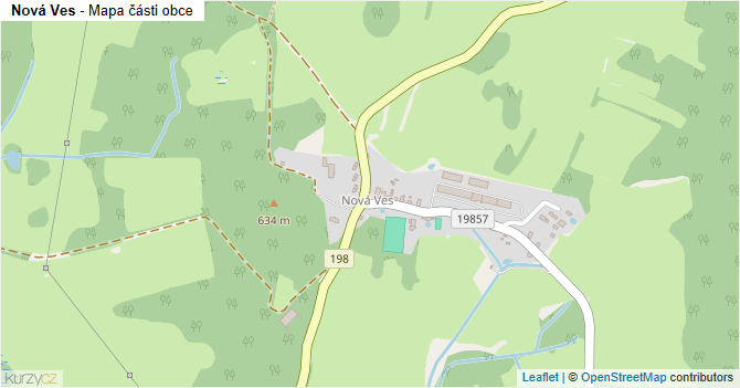 Nová Ves - mapa části obce