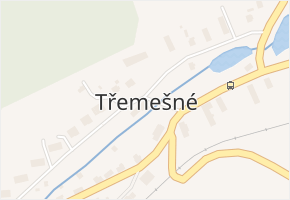 Třemešné v obci Třemešné - mapa části obce
