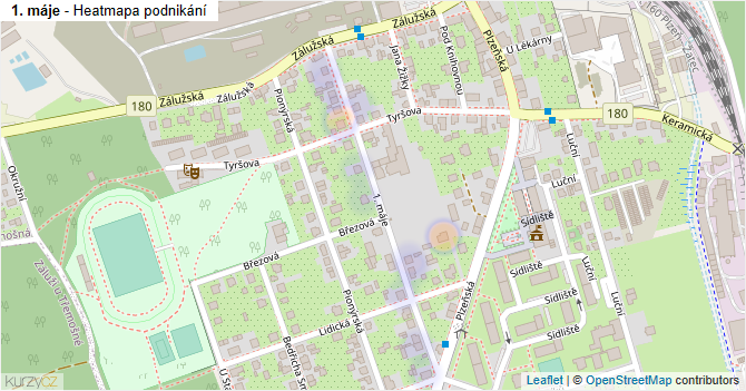 1. máje - mapa podnikání