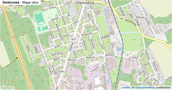 Betlémská - mapa ulice