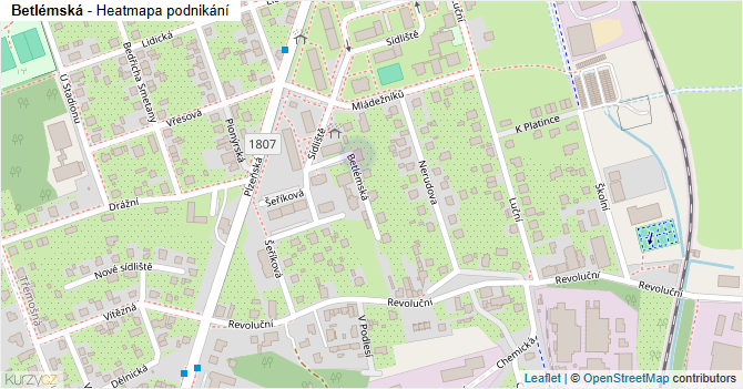 Betlémská - mapa podnikání