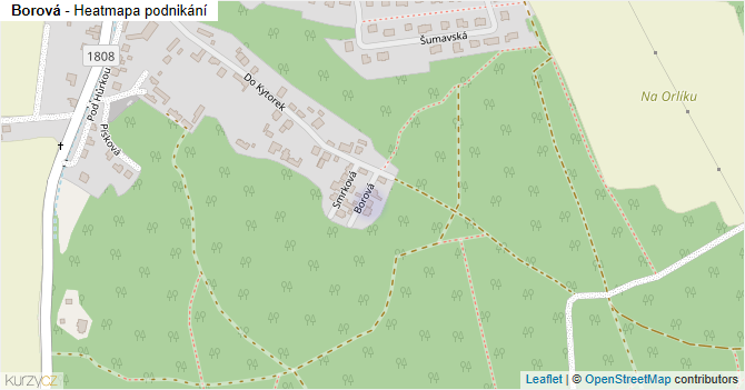 Borová - mapa podnikání